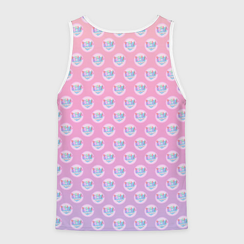 Мужская майка без рукавов Doki Doki Literature Club Лого паттерн Z / 3D-Белый – фото 2