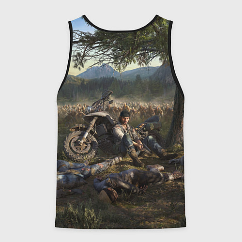 Мужская майка без рукавов Days gone Дикон и толпа фриков / 3D-Черный – фото 2
