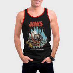 Майка-безрукавка мужская Jaws cinema, цвет: 3D-красный — фото 2