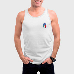 Майка-безрукавка мужская Сборная Италии, цвет: 3D-белый — фото 2