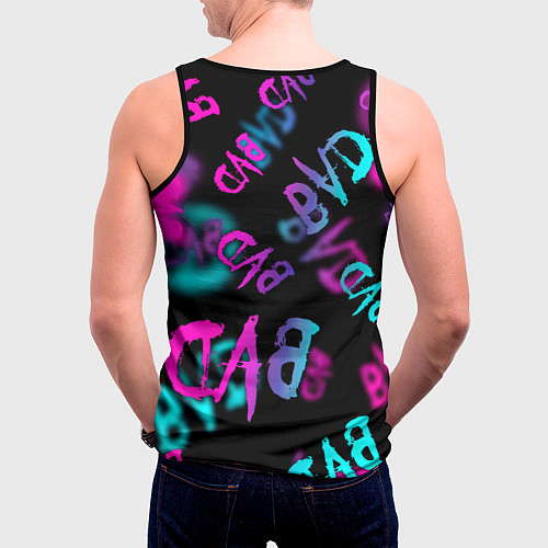 Мужская майка без рукавов BAD / 3D-Черный – фото 4