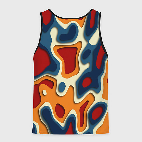 Мужская майка без рукавов Пятна краски / 3D-Черный – фото 2