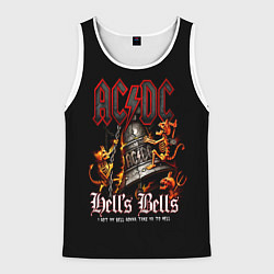 Майка-безрукавка мужская ACDC Hells Bells, цвет: 3D-белый