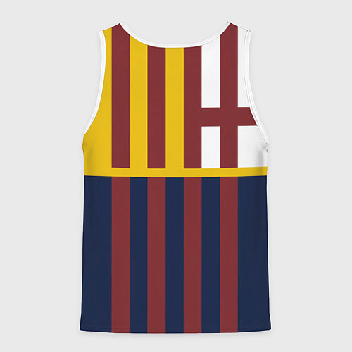 Мужская майка без рукавов BARCELONA FC БАРСЕЛОНА ФК BARCA / 3D-Белый – фото 2