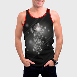 Майка-безрукавка мужская Медуза на черном, цвет: 3D-красный — фото 2