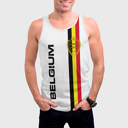 Майка-безрукавка мужская СБОРНАЯ БЕЛЬГИИ, цвет: 3D-белый — фото 2
