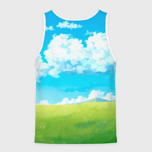 Мужская майка без рукавов Пикачу совенок / 3D-Белый – фото 2