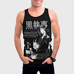 Майка-безрукавка мужская Темный Дворецкий Себастьян Мик, цвет: 3D-черный — фото 2