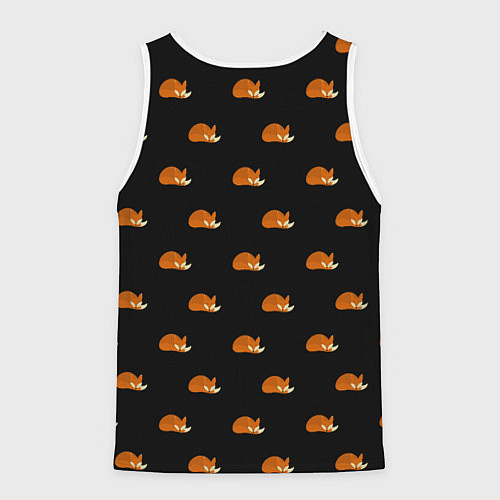 Мужская майка без рукавов Лисы / 3D-Белый – фото 2