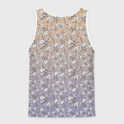 Мужская майка без рукавов Плющ и градиент / 3D-Белый – фото 2