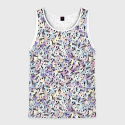 Мужская майка без рукавов Музыкальные Ноты