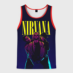 Майка-безрукавка мужская Nirvana Neon, цвет: 3D-красный