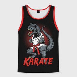 Майка-безрукавка мужская KARATE T-REX, цвет: 3D-красный