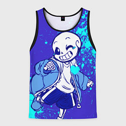 Мужская майка без рукавов UNDERTALE SANS BLUE