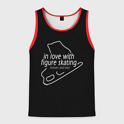 Майка-безрукавка мужская In Love With Figure Skating, цвет: 3D-красный
