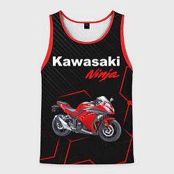 Майка-безрукавка мужская KAWASAKI NINJA КАВАСАКИ, цвет: 3D-красный