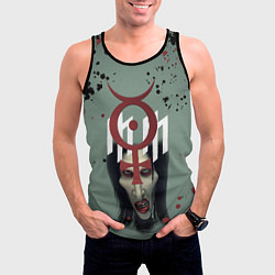 Майка-безрукавка мужская Marilyn Manson Мерилин Мэнсон Z, цвет: 3D-черный — фото 2