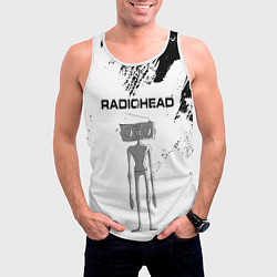 Майка-безрукавка мужская Radiohead Радиохед Z, цвет: 3D-белый — фото 2