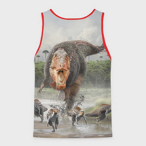 Мужская майка без рукавов Т-Рекс Динозавр Dino Z / 3D-Красный – фото 2