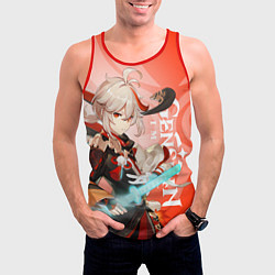 Майка-безрукавка мужская Genshin Impact, Кадзуха, цвет: 3D-красный — фото 2
