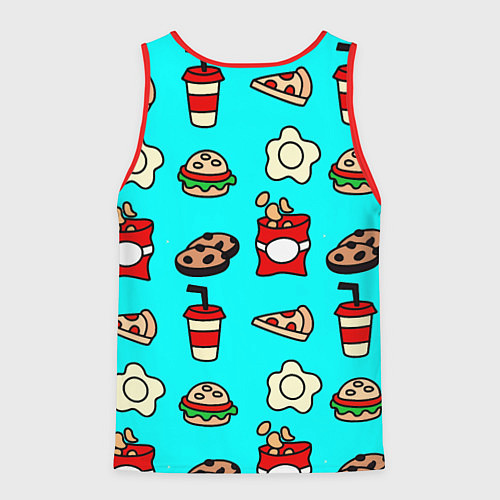 Мужская майка без рукавов Вкусняхи из Макдака! / 3D-Красный – фото 2