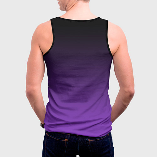 Мужская майка без рукавов Ночной градиент Фиолетовый / 3D-Черный – фото 4