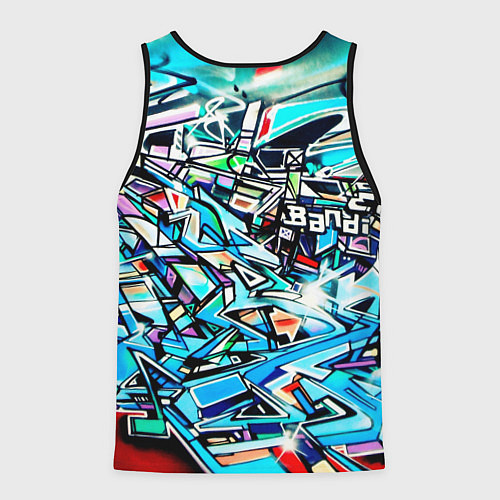 Мужская майка без рукавов Граффити / 3D-Черный – фото 2