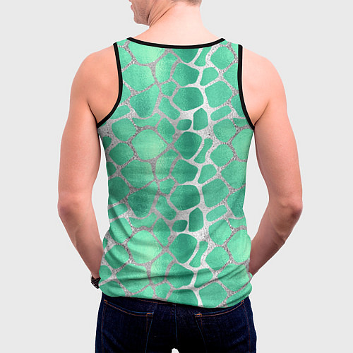 Мужская майка без рукавов Кобра Змеиный стиль / 3D-Черный – фото 4