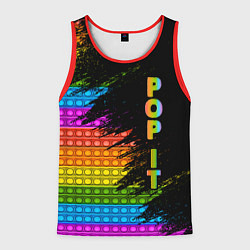 Майка-безрукавка мужская ИГРУШКА POP it ПОП-ИТ, цвет: 3D-красный