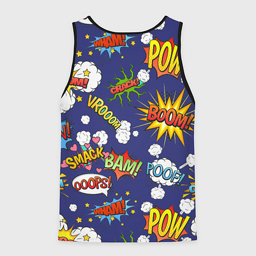 Мужская майка без рукавов Комикс БУМ / 3D-Черный – фото 2