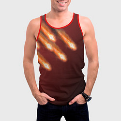 Майка-безрукавка мужская Падение комет, цвет: 3D-красный — фото 2