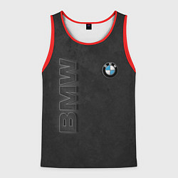 Майка-безрукавка мужская BMW LOGO AND INSCRIPTION, цвет: 3D-красный