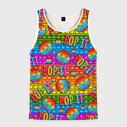 Мужская майка без рукавов POP IT SMILE ПОП ИТ ПУПЫРКА