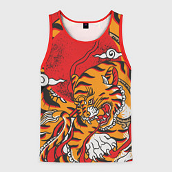 Майка-безрукавка мужская Год тигра, цвет: 3D-красный