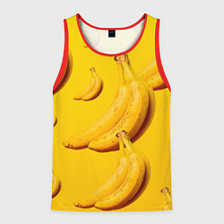 Майка-безрукавка мужская Банановый рай, цвет: 3D-красный
