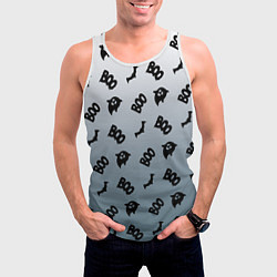 Майка-безрукавка мужская Boo!, цвет: 3D-белый — фото 2