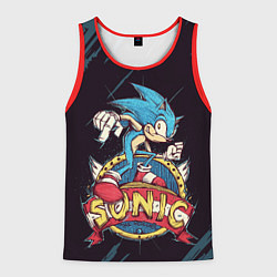 Майка-безрукавка мужская SONIC СОНИК Z, цвет: 3D-красный