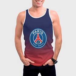 Майка-безрукавка мужская PSG ПСЖ PARIS SAINT GERMAIN, цвет: 3D-белый — фото 2