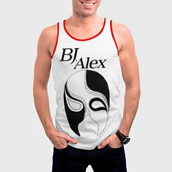 Майка-безрукавка мужская Маска BJ Alex, цвет: 3D-красный — фото 2