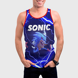 Майка-безрукавка мужская SONIC СОНИК Z, цвет: 3D-красный — фото 2