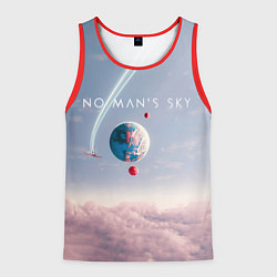 Майка-безрукавка мужская No mans sky, цвет: 3D-красный