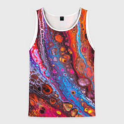 Мужская майка без рукавов Брызги на камнях