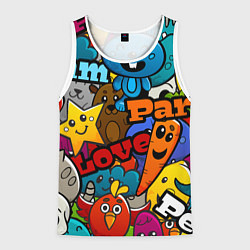 Мужская майка без рукавов LOVE PEACE PARTY Z