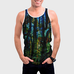 Майка-безрукавка мужская Разноцветная гора, цвет: 3D-белый — фото 2