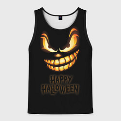Майка-безрукавка мужская Happy Halloween, цвет: 3D-черный