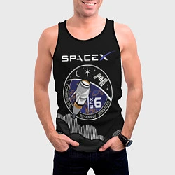 Майка-безрукавка мужская Space X, цвет: 3D-черный — фото 2