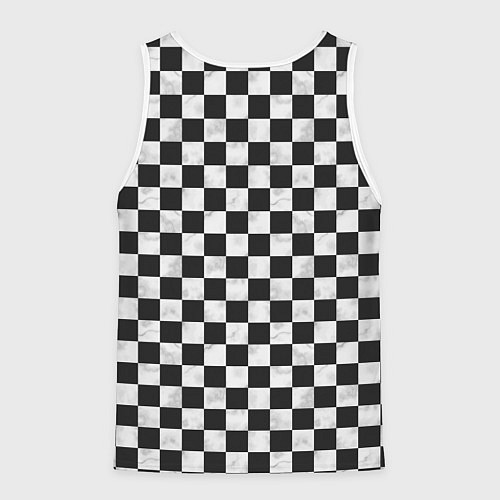 Мужская майка без рукавов Шахматист / 3D-Белый – фото 2