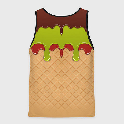 Мужская майка без рукавов Мороженое Ice Scream Z / 3D-Черный – фото 2