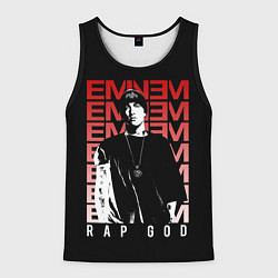 Майка-безрукавка мужская Рэп бог, цвет: 3D-черный