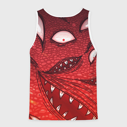 Мужская майка без рукавов Terraria Wall of Flesh / 3D-Белый – фото 2